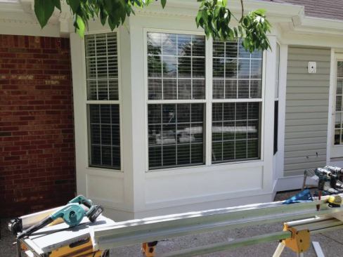 Josh Buesking, owner of Louisville Exteriors, in Crestwood, Ky., says that he often leaves the PVC trim he installs unfinished and has had no complaints.