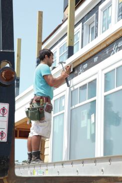 Some contractors prefer to use nails to fasten PVC trim. One trim manufacturer recommends using the same nails—either stainless or galvanized—that you use to fasten wood trim or siding. These can be driven by hand.