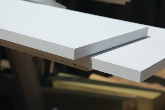 When PVC trim is ripped, open interior cells are exposed, allowing moisture to penetrate and mold and mildew to develop.