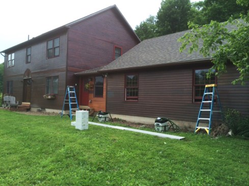 A year ago, my company worked on the surface restoration of a home’s exterior wall finish. Hailstones from a severe thunderstorm pelted the siding on three of the building’s four walls, with the front, northwest façade taking the brunt of the storm.