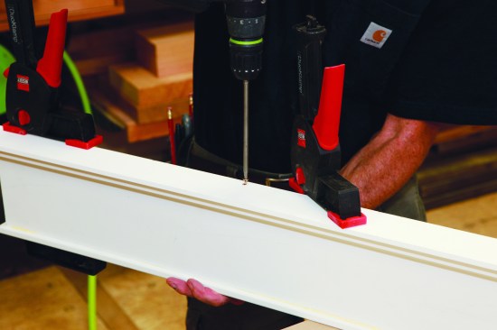 Regular square-head screws are fine to secure the crown if they won't be seen. Otherwise, use trim-head screws.