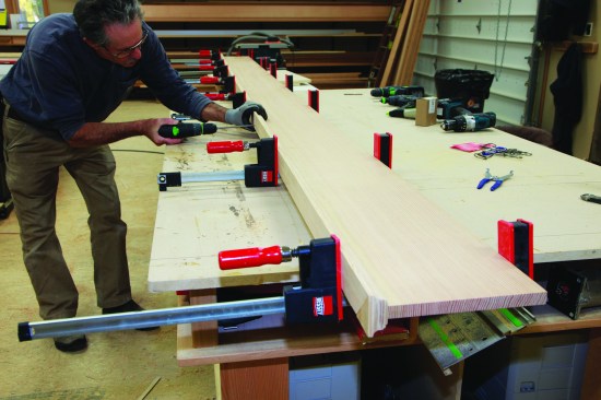 I assembled the entablature, using fasteners judiciously.