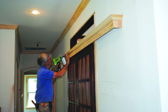 Next, a layer of panel molding was added along the top edge.