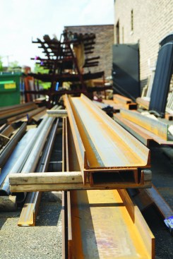 Steel channel is often specified for support instead of I-beams.