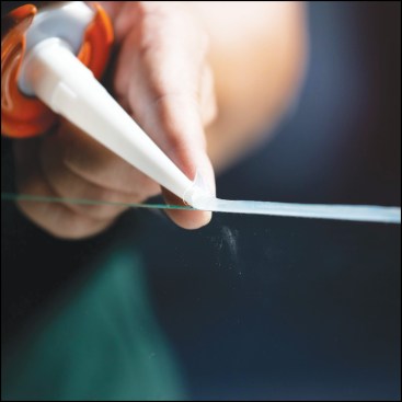 A true silicone doesn’t shrink much and works best for sealing nonporous materials, such as glass and tile; it’s often a good choice for wet-area applications.