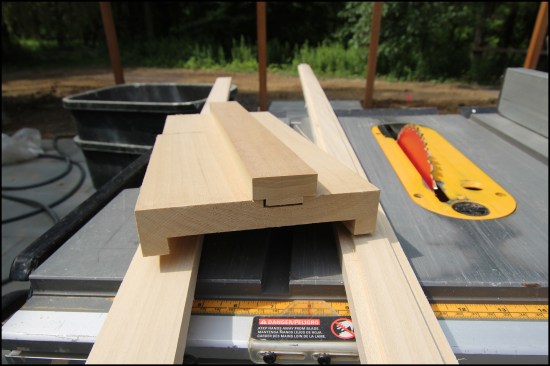 Poplar door frame and stop materials were milled by a third-party woodworking shop.