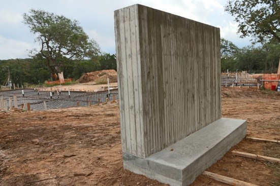 Since you get only one chance at the final pour, Risinger typically builds a mock-up on site, allowing the architect to experiment and allowing Risinger to get complete buy-in from the architect and the client.