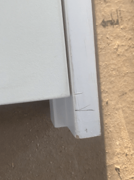 The author typically opts for a 1/2‑inch gap below interior doors, but that may need to be increased if there will be rugs on the floor or decreased to satisfy a client's preference. Once the gap size has been established, he marks it on the jamb below the door on the hinge side