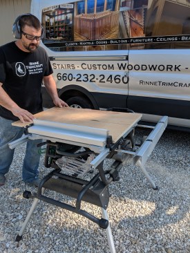 The author cuts lots of 3/4-inch hardwood and plywood for his trim-carpentry business. Not only did the Metabo HPT power through it all—with the included blade—but the table surface is much larger than that of other cordless units on the market.