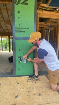 For any penetration through the exterior, the author’s goal is to limit its size. That means using surface mounted electrical.  When the author was off site, however, electricians installed the wrong type of exterior outlet .... 