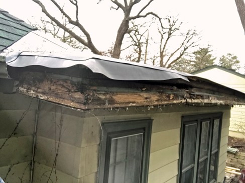 Omitting roof drip edge can result in severe deterioration