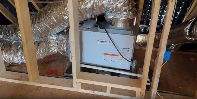 Above is one of four AprilAire ducted dehumidifiers.