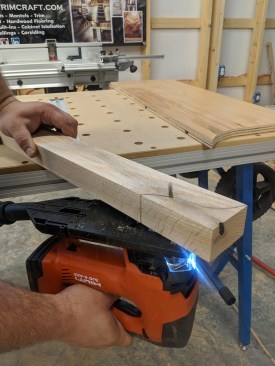 Cutting upside down provides a better view to the line and a cleaner cut.