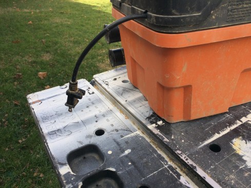 While the cord is plenty long (20-feet), there’s almost always an extension cord on site I prefer to use instead, so I just let the cord end dangle like a dongle.