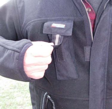 Velcro flap on right chest pocket