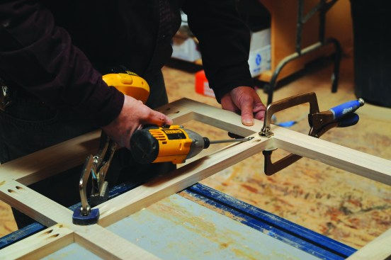 Face clamps have wide washer-like faces that align the pieces and hold them together while they are being joined.