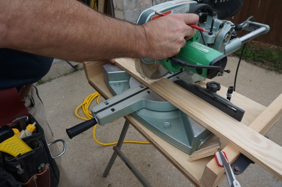The legs of the casing get a square cut where they meet the stool.
