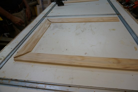 All the pieces cut and ready to be pre-assmbled on the bench.