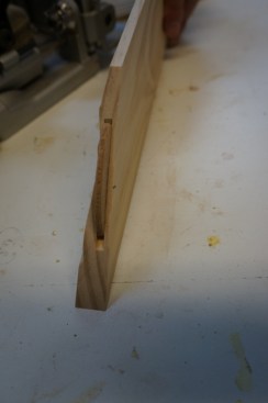 Biscuits make corner joints that will last as long as the trim itself. Choose the largest gauge bisuit that will fit the profile.