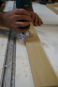 Rip the stock for the stool to the proper width and cut it to length. Ease the edges of the stock with a router.