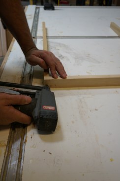 Glue and tack together the extension jambs. 