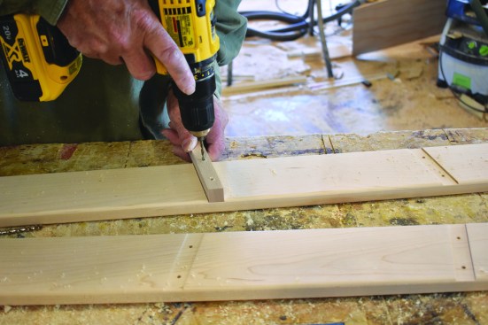A jig is used for the tread attachment screws.
