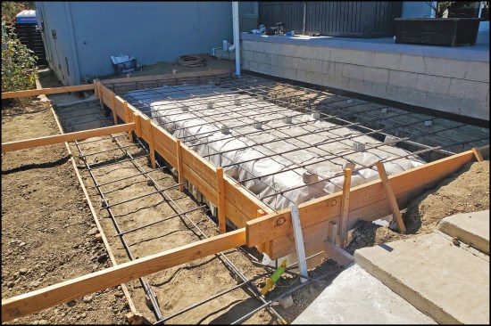 Figure 5. The preassembled unit’s slab is formed up with the rebar installed.