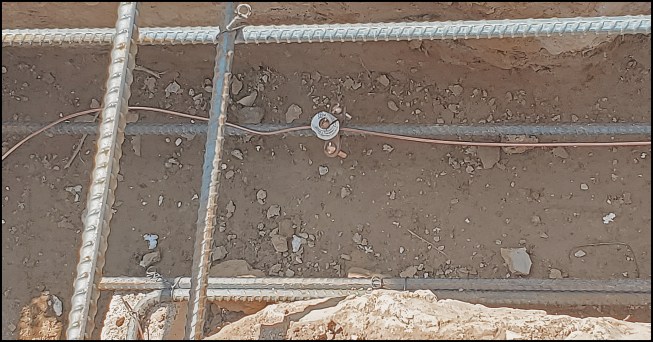 Figure 6. All the pool’s mechanical equipment and metal frame panels need to be bonded together and grounded. Here, a Ufer ground is bonded to the slab’s rebar.