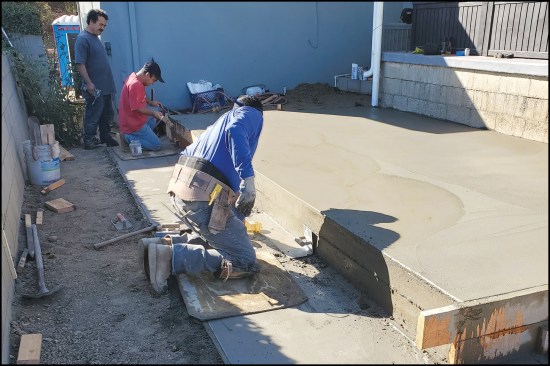 Figure 8. …and finished off by the concrete sub’s crew.