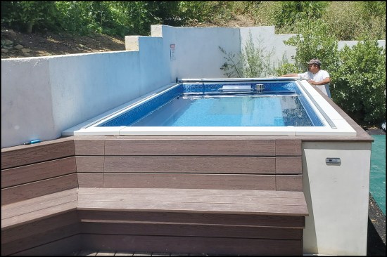 Figure 15. The finished modular-style Endless Pool and adjacent deck seating.