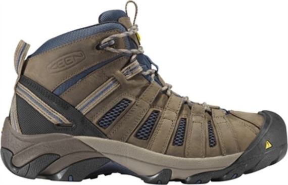 This is a mid-top; Keen also makes this shoe in a low-top. It has a steel toe and retails for about $120.