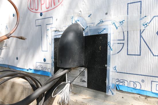 Quickflash Boot does a great weather seal around the line-set!