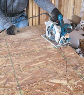 Front Wall: Openings were cut out with a circular saw.