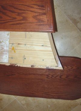 Trace the Skirt: This stair has one curved tread return that I fabricated on site.
