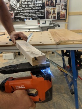 A throttle lock makes upside-down cuts easier and more precise.