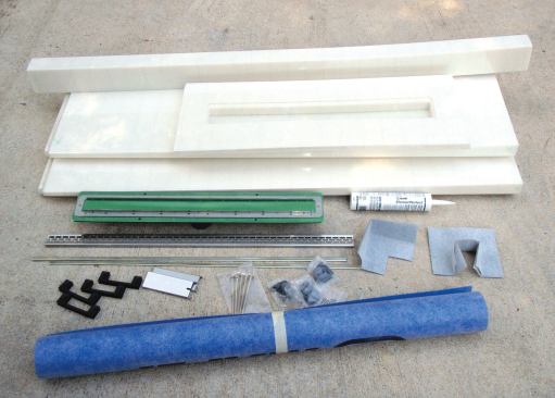 The ShowerPerfect system is designed to be installed directly over plywood subflooring or a concrete slab using only components in the kit. 