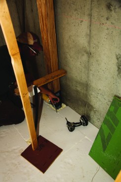 When all the insulation was in, low-expansion foam was injected in all the voids around the pipes and columns.