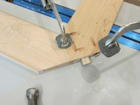 The pocket screws and Domino tenons were installed in a fairly tight space.