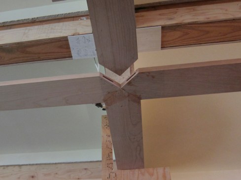 The larger, living-room grid was lifted in two sections that were joined together in the air.