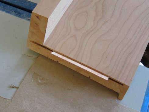 Corner miters were splined together.