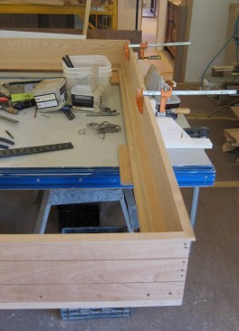 It was critical when joining these corners to keep the 1/4-inch lip on the side panels aligned.