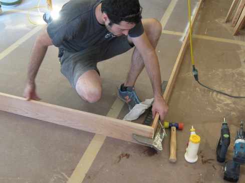 Clam Clamps were used to hold the joint together while the glue set up.