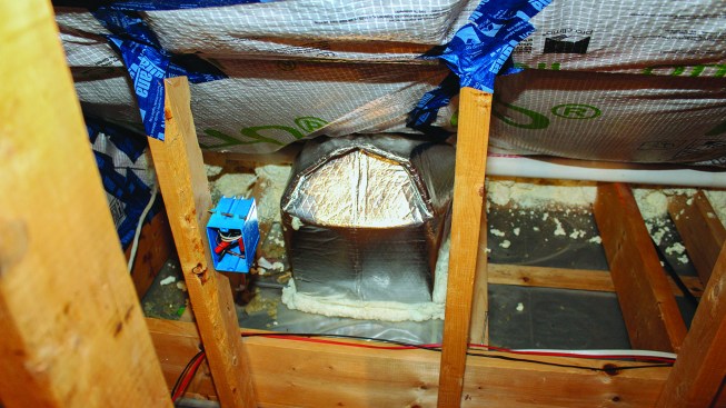 The crew sealed a bath fan.