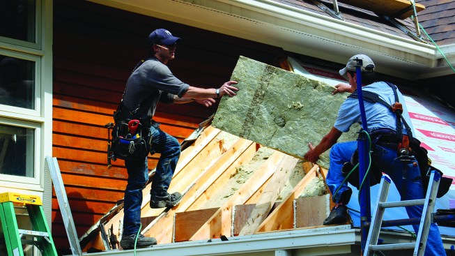 ... and insulated the cavities with Roxul mineral wool.