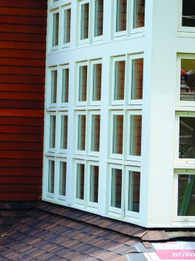 Ridge vents (using Owens Corning VentSure; not shown) were also installed where feasible. The solution chosen allowed the repair to take place without any disruption to the existing windows.