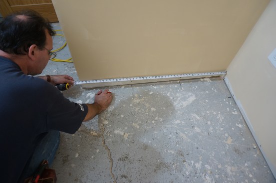 Whenever possible take measurements from the corner out.