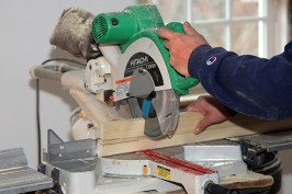 After ripping the straight lines with a table saw or jigsaw, make the crosscuts with a miter saw  starting with the length cut and working over to the jamb cut.