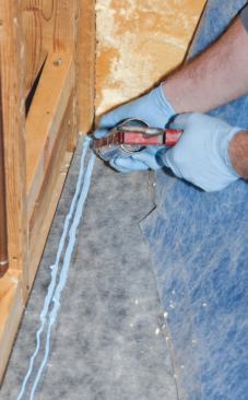 I applied a double bead of sealant around the base to create a good bond.