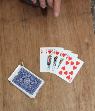Playing Cards  Need a fine adjustment? Playing cards are the perfect shim – so it’s worth keeping a few of them up your sleeve. When you see how well they work behind hinges and hardware you won’t be able to keep a poker face.