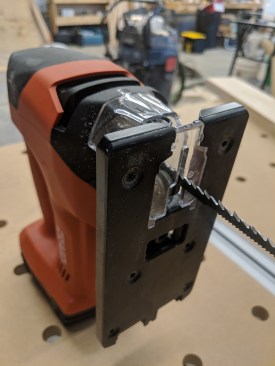 The base bevels easily. No accessory base is required, as for some of my other saws. The detents were dead-on out of the box.